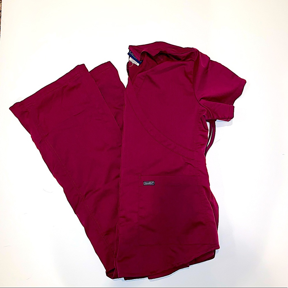 Sanibel Burgundy Maroon Scrub Set